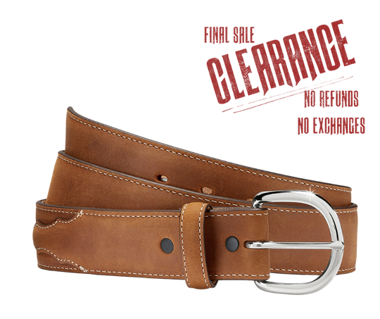 Western Classic Distressed Leather Belt by Justin