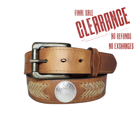 "The Rawhide" Concho Leather Belt