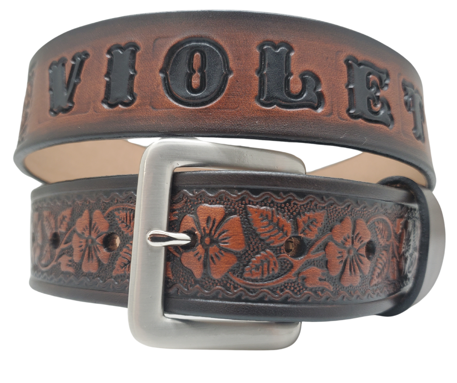 "The Wallflower" Leather Name Belt