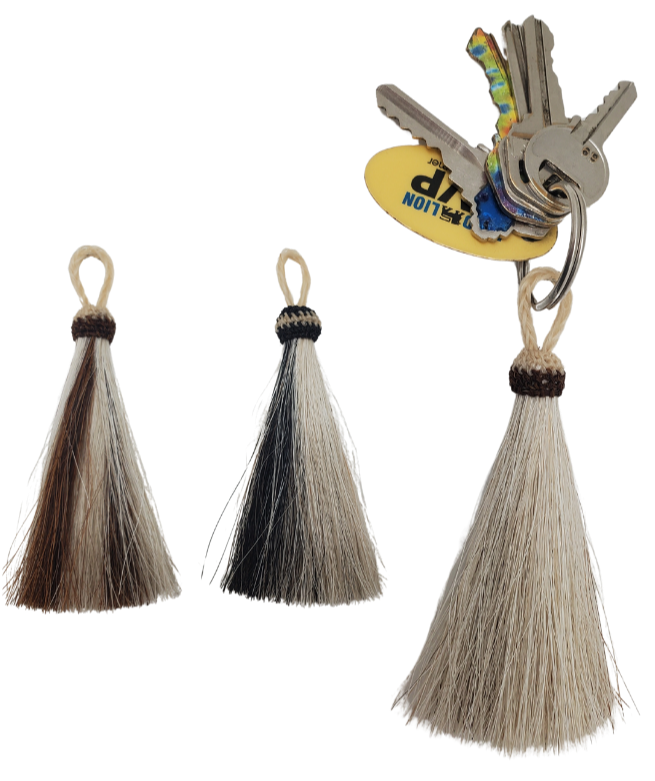 Show your a Horse lover with the timeless charm of Braided Horsehair in our classic Western style Key Tassel. Each piece is unique in color shades of mixed brown, black and natural horsehair. You can find this unique bracelet at our shop in Smyrna, TN, conveniently located just a short drive away on I-24 from downtown Nashville.&nbsp;