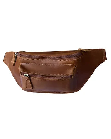 Lightweight crazy horse genuine leather unisex bag with durable lining and leather zipper puller. There is one zipper pock on top and front, another zipper pocket on the back. It can fit your phone, keys, wallets, and other essentials. The adjustable strap allows you to wear at a fanny pack, sling bag or shoulder bag. It’s a good choice for your travelling, party. Stocked at our local Smyrna, TN store.