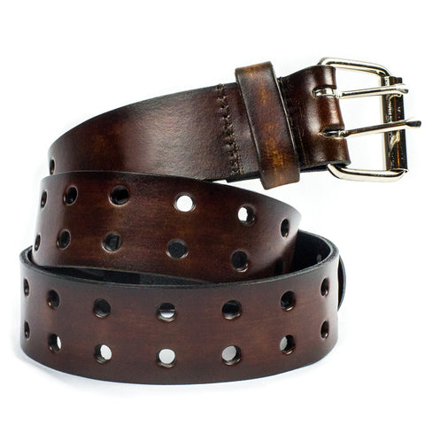 Double Hole Casual Leather Belt. USA Made