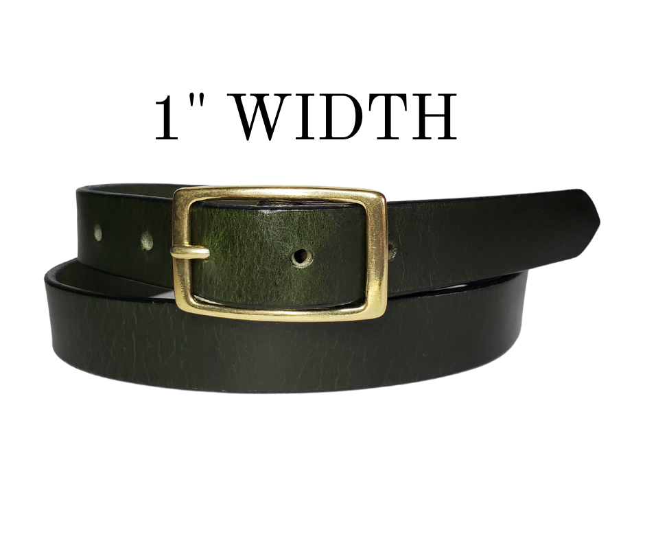 The Madrid Verde Ladies Belt – Buckle and Hide Leather LLC