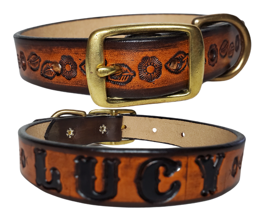 "The LUCY" Leather Dog Collar