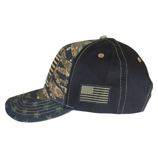 Share your faith in America with this bold take on camouflage. Our “Tiger Stripe Camo” Cap by HOLD FAST® offers a rugged blend of patriotism and jungle style. The flag of the United States of America is worthy of celebration! We can stand up for our flag because of the sacrifice of those who serve in the United States Armed Forces, and ultimately because of the sacrifice of our Lord and Savior, Jesus Christ, on the cross at Calvary. 