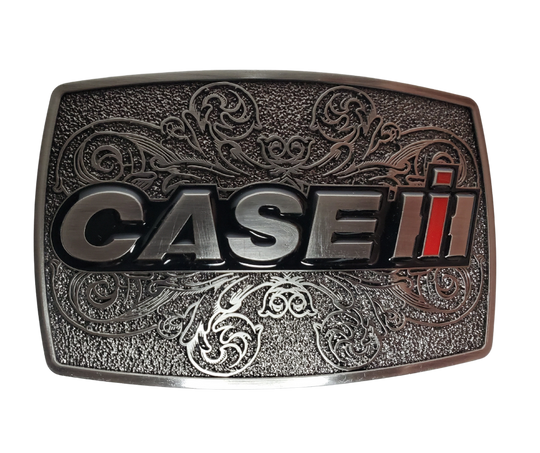 Curved Rectangle Shape Licensed International Harvester Buckle Fits 1 1/2 inch wide belts Approx. size 2 3/4"H x 3 3/4"W Available online or in our shop just outside Nashville in Smyrna, TN.