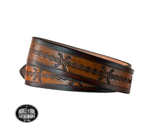 "Lil' Barbwire" Leather KIDS/CHILDRENS Name Belt