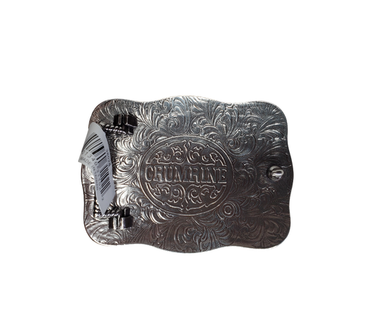 Embodying the spirit of the world's most dangerous bull, this rectangular buckle features Barbwire edges, a Western scroll design background, and a bold Bullrider. With dimensions of approximately 3" by 4", it can easily accommodate belts up to 1 1/2" wide. Find it in our retail shop in Smyrna, TN, just outside of Nashville, or in our online store.&nbsp;