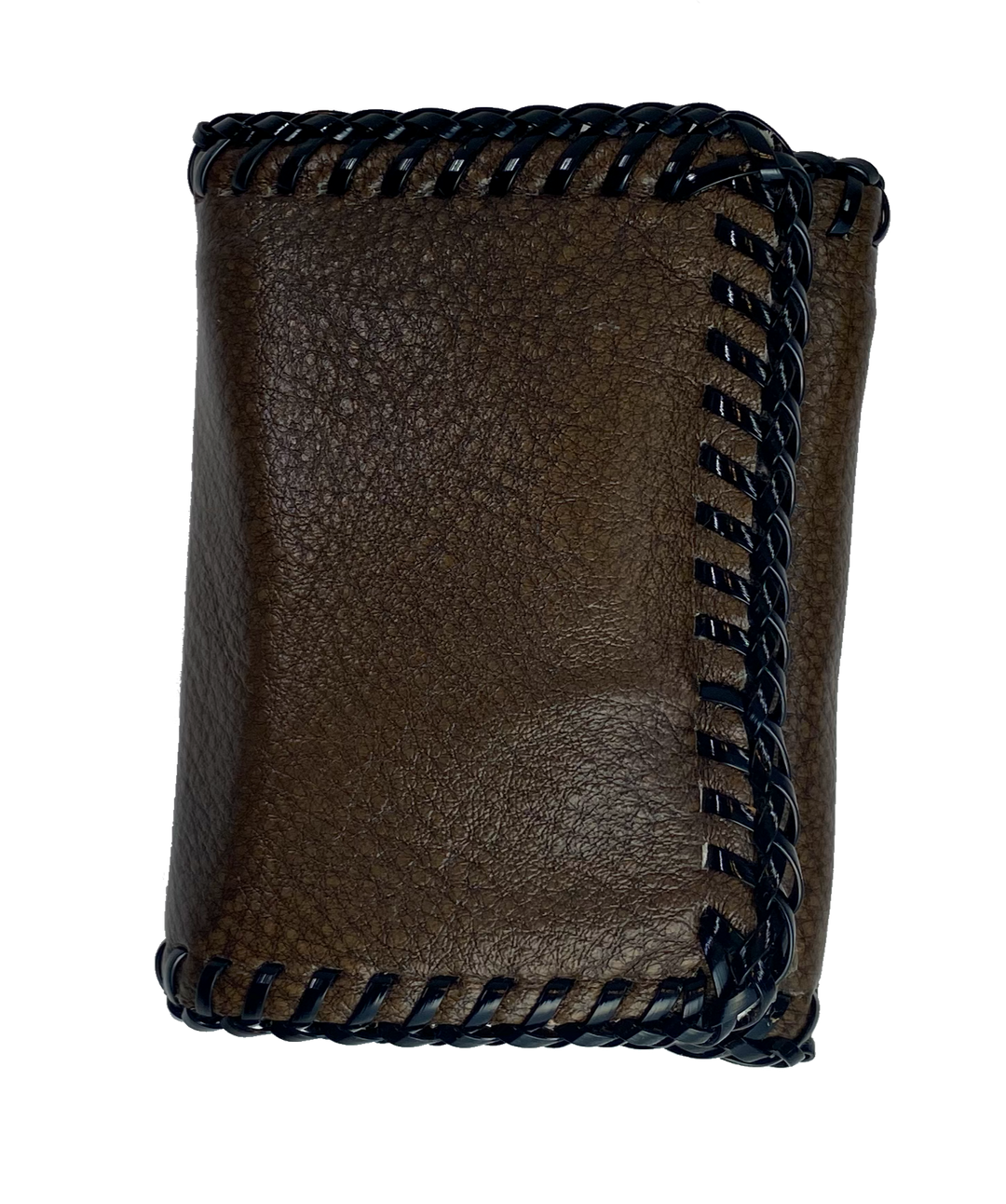 Here's a long time favorite, the Classic laced wallet. These have been around for years and the only wallet some will use. Hand laced with plastic and made from garment leather they are soft and pliable. The inside layout and color will vary, pictured is the most common inside layout. Choose PLAIN Black or PLAIN Assorted brown.