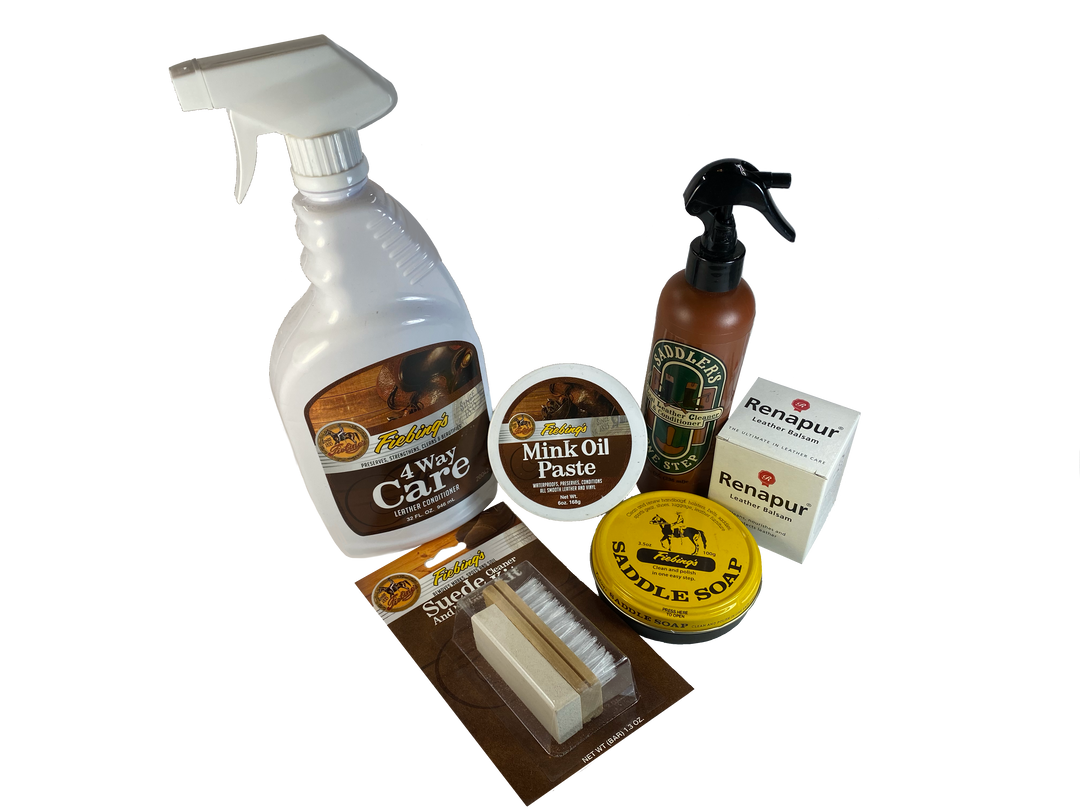 Not only do we sell Leather items at our shop in Smyrna, TN, but we also sell the CARE products to keep your investment around for years to come. We'll do our best to help you make the right choice for what you have. Come in and see our selection.  Products start at $5.50.