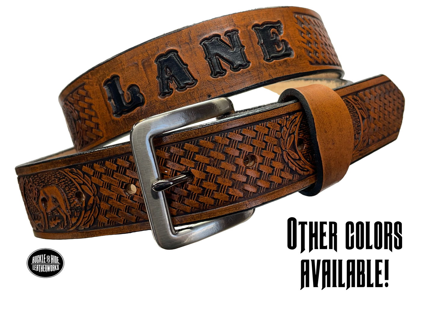 The Lone Wolf Name Leather Belt